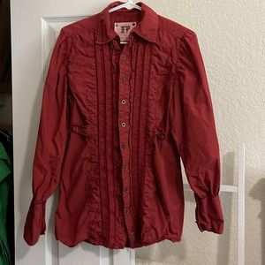 Free People maroon blouse